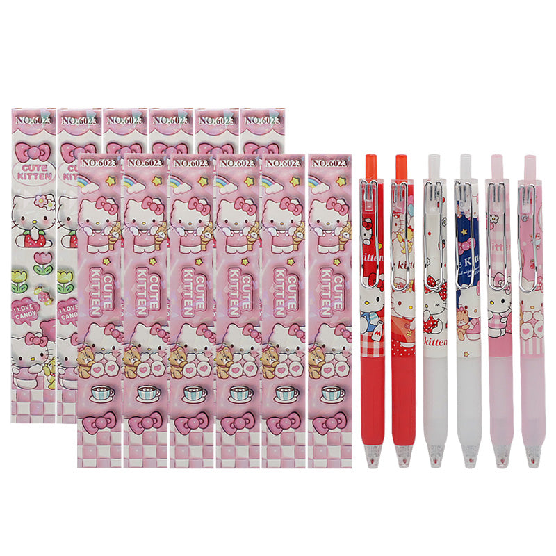 12PCS 6023 Kitty Blind Box Pens