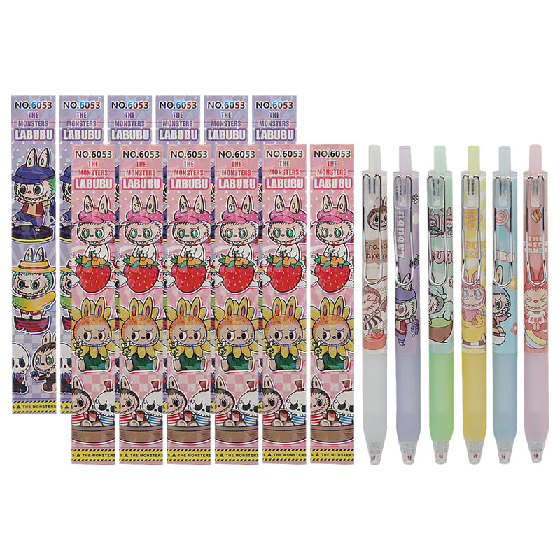 12PCS 6053 Labubu Blind Box Pens