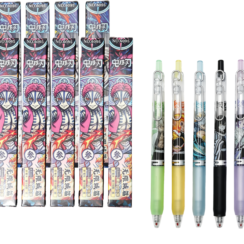 12PCS 6095 Demon Slayer Blind Box Pens