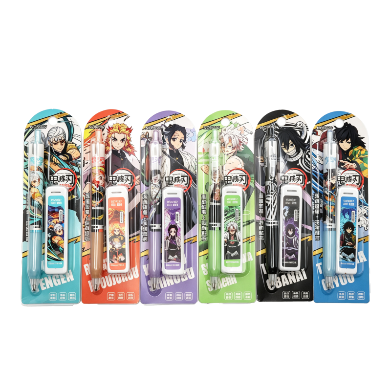 12PCS 9037 Demon Slayer Mechanical Pencil Set