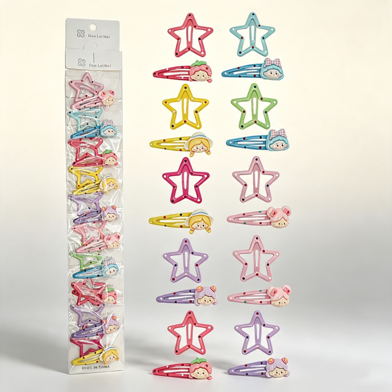 10PCS Starry Little Girl BB Hairpin