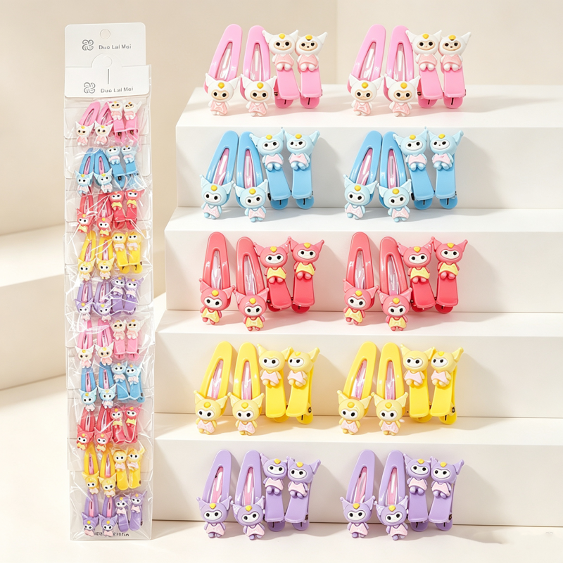10PCS Kuromi Series BB Clip Pressed Clip Mixed