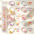 10PCS Plated Telephone Wire Jelly Bean Hair Ties