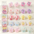 10PCS Pearl Tulle Flower Hair Clips