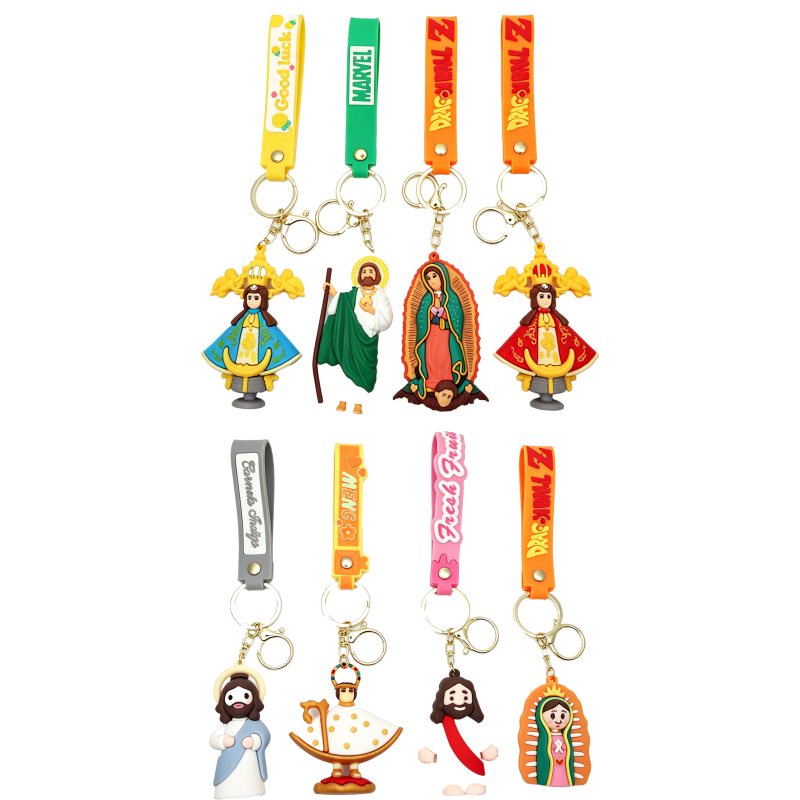 8PCS Easter Figurine Keychain 27