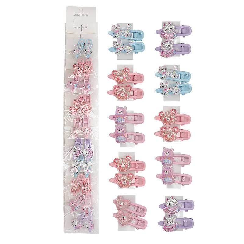 10PCS Bear Hair Clips 07