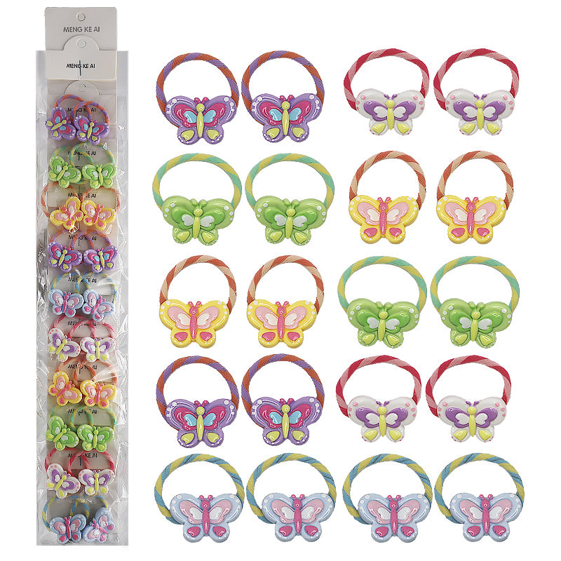 10PCS Colorful Butterfly Hair Ties 13