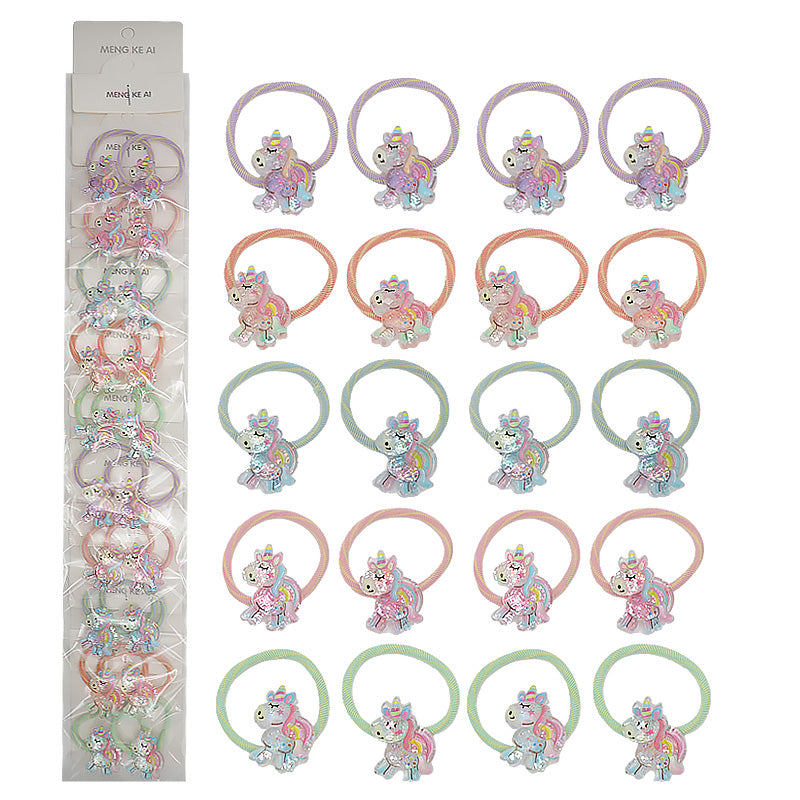 10PCS Unicorn Hair Ties 15