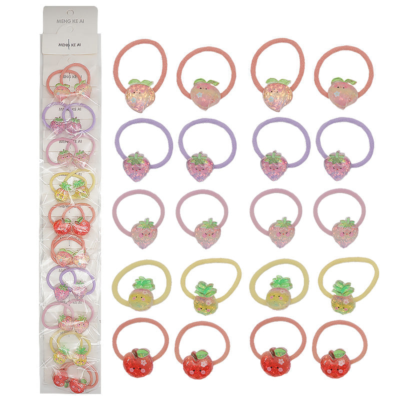 10PCS Colorful Fruit Hair Ties 20