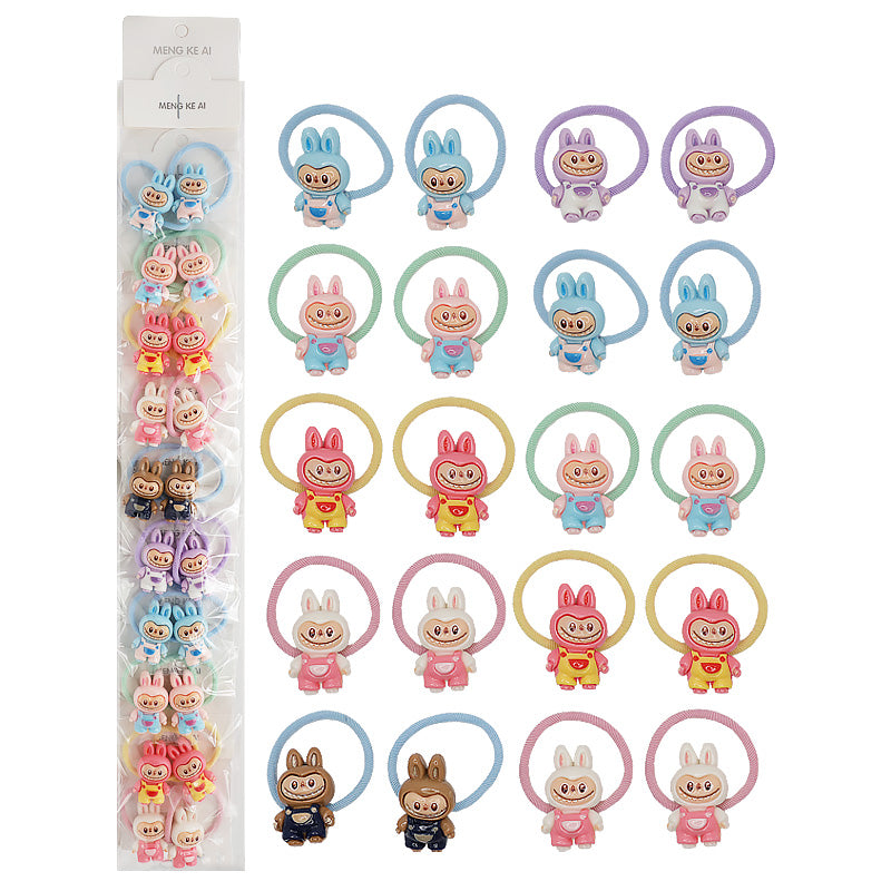 10PCS Labubu Hair Ties 21