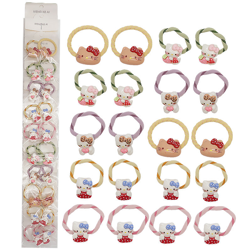10PCS Hello Kitty Hair Ties 23