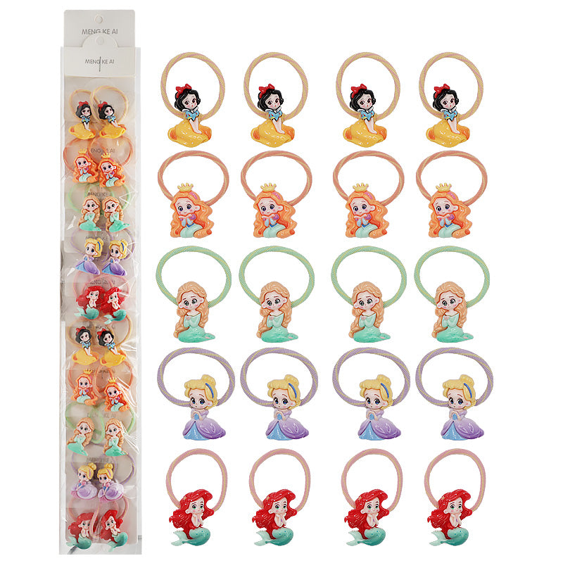 10PCS Disney Princess Hair Ties 24